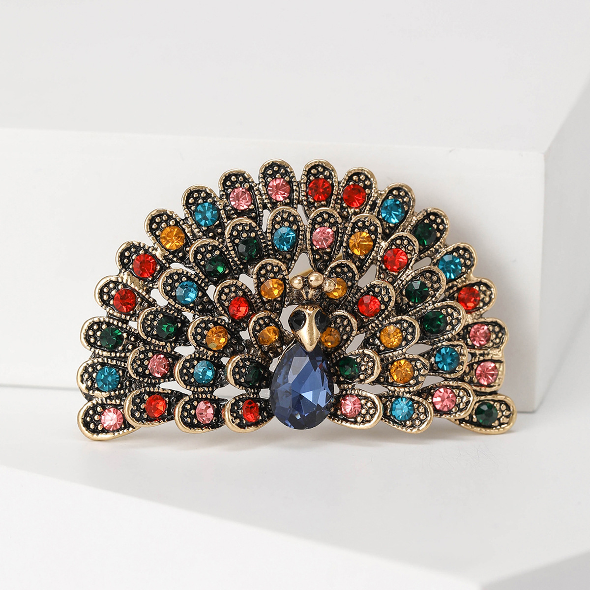 16g Weight Rhinestones Inlay Material Brooches Classification Banquet Occasion Alloy Material Peacock Pattern All Seasons Season Women's Gender Inlay Design Retro Style Retro Pin Peacock Alloy Inlay Rhinestones Women's Brooches 34