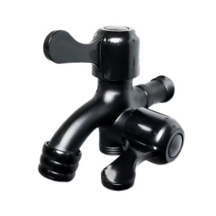Cross-Border Export Brazilian Black Multi-Function Faucet One in and Two Out Faucet Mop Pool Washing Machine