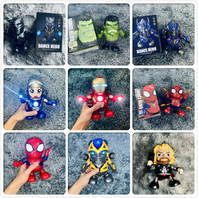 Same item Toys dance Iron Man Toys music robot Wasp Spider-Man Stall Toys