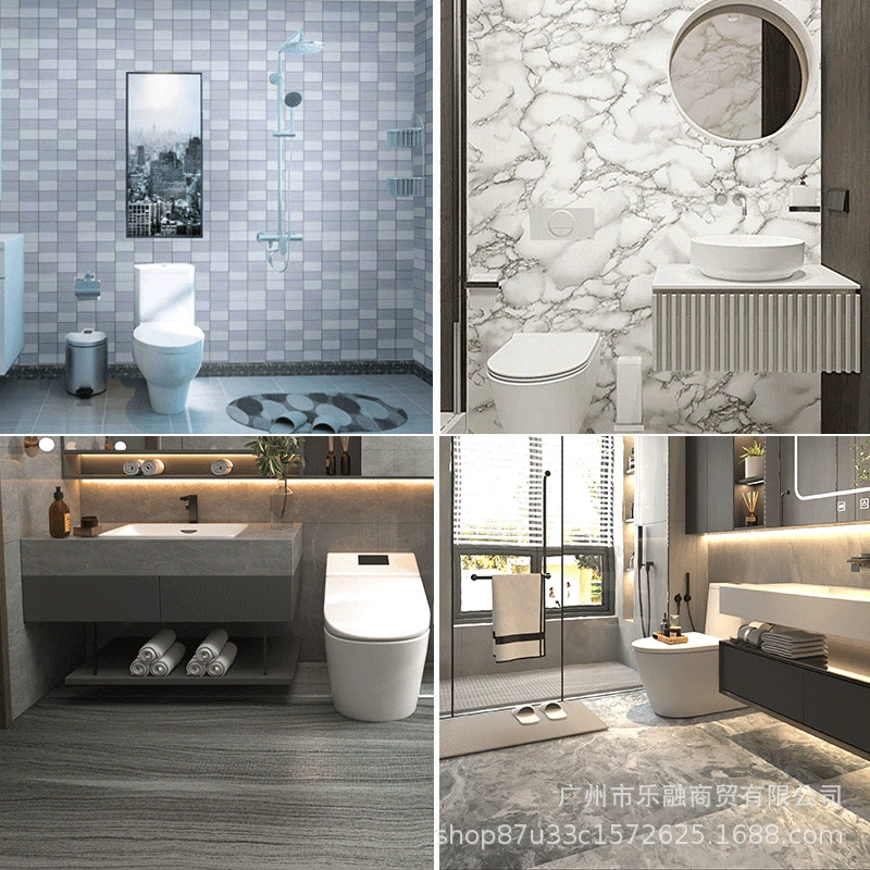 Ванная комната Водонепроницаемая Наклейка на стену Наклейка на пол обои влагостойкие ванная комната ремонт стены наклейка на пол фарфоровая плитка наклейка украшение самоклеящаяся