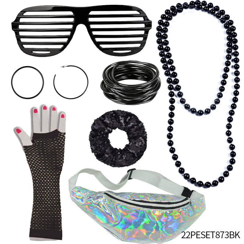 1980s despedida de soltera 80s maquillaje de mujer accesorios de vestuario collar de color conjunto de pulseras