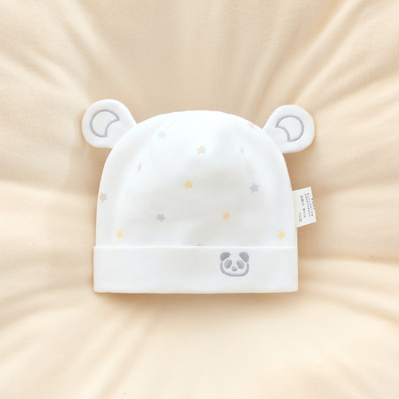 Starry Bear Hat White (Double Layer)