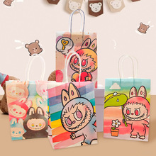 新款卡通可爱拉布布礼品袋包装袋牛皮纸购物纸袋创意伴手礼手提袋