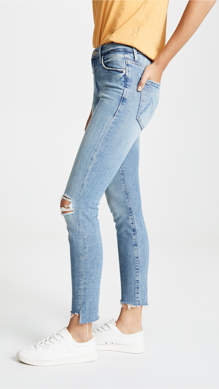Blue Ripped Skinny Jeans Style 8