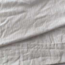 厂家供应  人棉莫代尔罗纹  人棉抽条  家居休闲运动服饰面料
