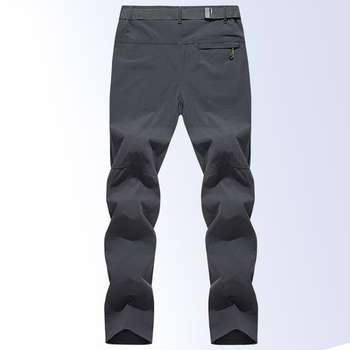 Summer Men's Outdoor Quick-Dry Pants Thin Ice Silk Fast-Drying Hiking Pants Large Size Elastic Breathable 5886