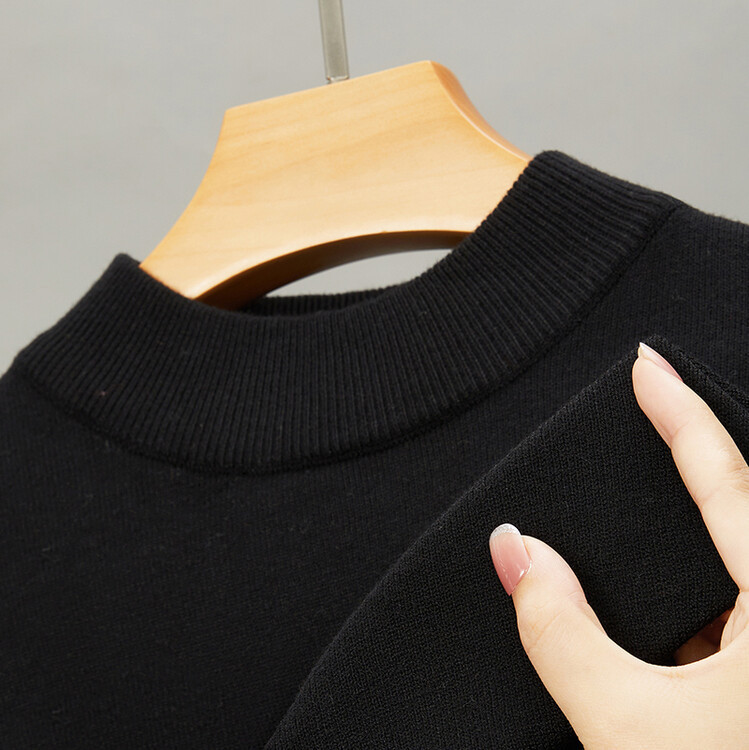 boy Live Broadcast Half Turtleneck Long Sleeve Knitted Sweater Men's Autumn Winter New Solid Color Warm Base Shirt Men_voghion.com