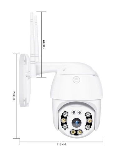 V380 Wireless WiFi Outdoor Waterproof Dome Camera 1080P Wireless Network Camera with Motion Alarm and Remote Monitoring