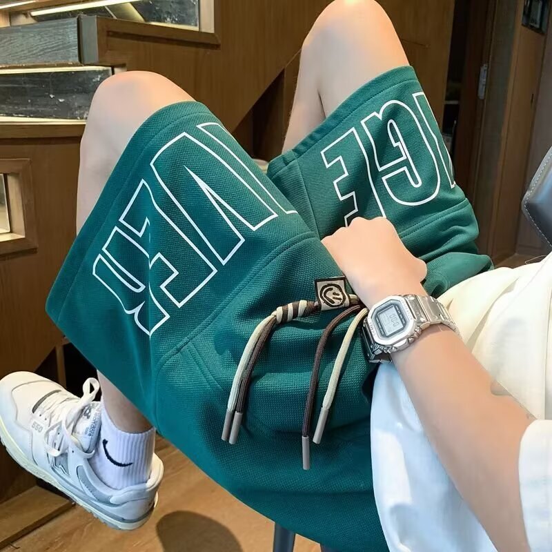 Teenager Shorts 2025 New Men's Summer Outer Wear plus size Half Leg Pants Fashion Brand American Basketball Sports Half-length Pants