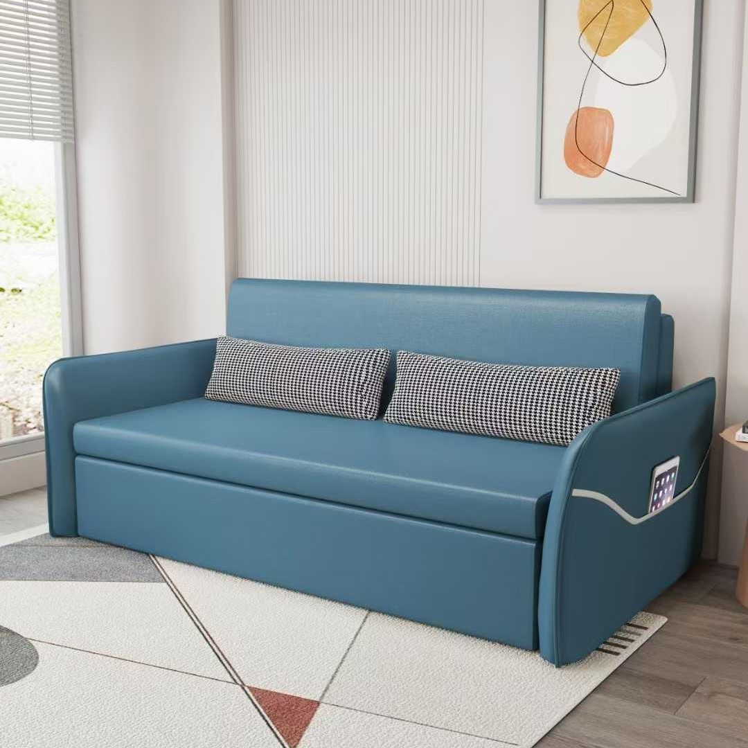 Italian-Style No-Wash Chenille Fabric Sofa Simple Modern Minimalist Latex Straight Sofa Living Room Small Apartment Home