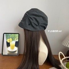 2025秋冬立体褶皱剪裁羊毛混纺水桶冷帽女冬百搭显脸小堆堆套头帽
