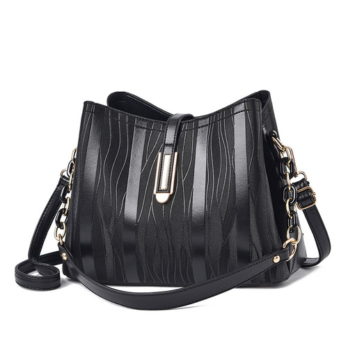[Available]  Summer New Internet Celebrity Bucket Bag Women's Large Capacity Crossbody Bag Soft Leather Shoulder Bag