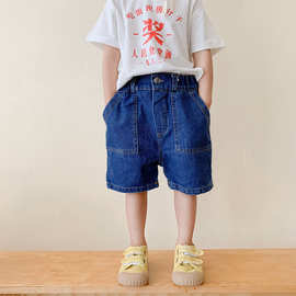 2025夏季新品牛仔短裤儿童五分裤男童热裤宝宝夏装女童裤子潮