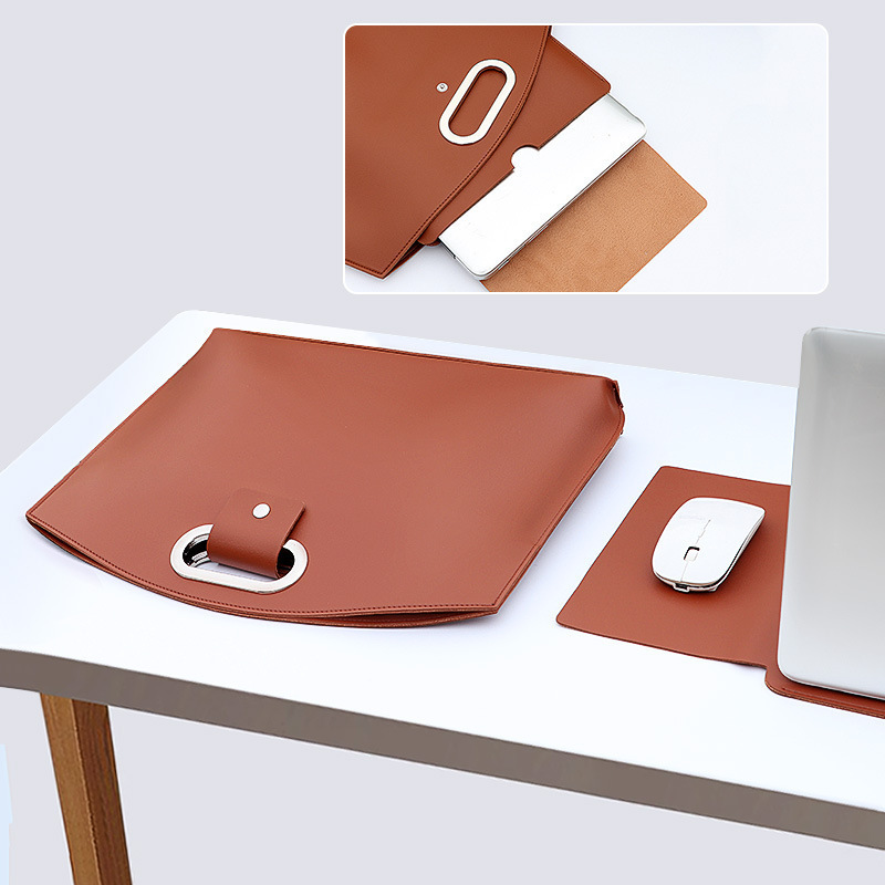 スポット売れ筋ラップトップバッグ PU トレンドトートバッグシンプルで多用途のビジネスライト高級ブリーフケース防水収納|undefined