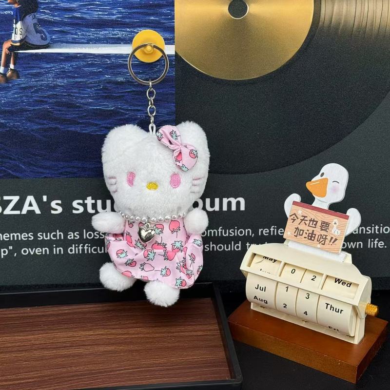 漫画水泳リングキティペンダントぬいぐるみかわいい新しいハローキティスクールバッグペンダントキーホルダー人形|undefined