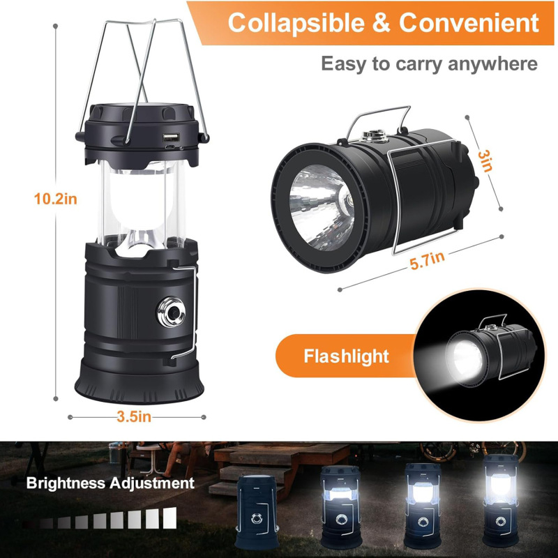 屋外の新型馬灯5800キャンプライト太陽エネルギー充電LEDキャンプテント多機能手提げストレッチライト|undefined