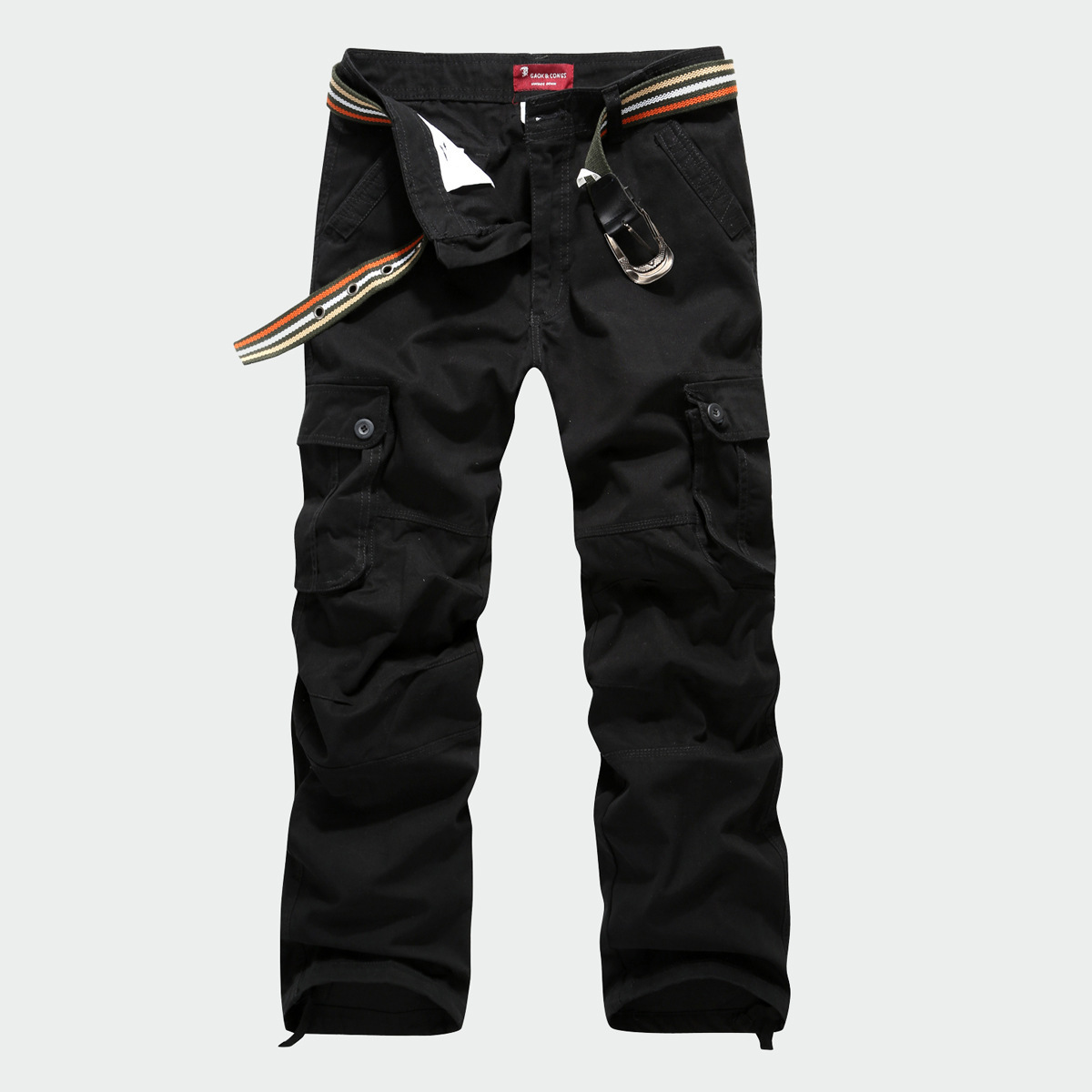 Bolsillo tridimensional multifuncional pantalones casuales pantalones multibolsillos al aire libre pantalones de los hombres moda