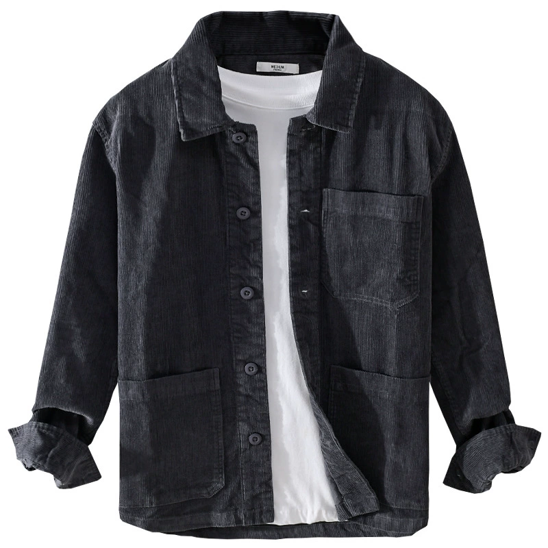 Autumn corduroy comfortable jacket for leisure, oversize