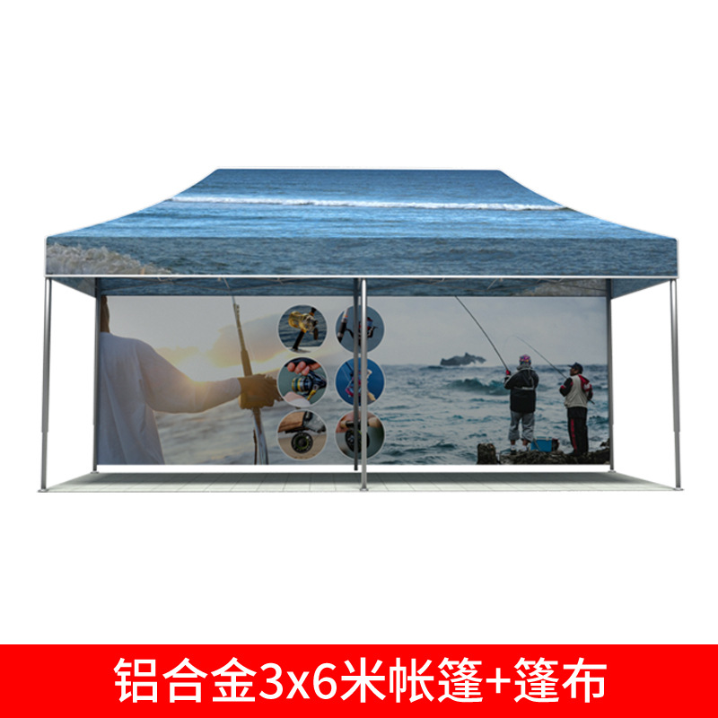 Carpa de publicidad transfronteriza 3x3m tienda de exhibición de aleación de aluminio plegable 40 marco de aluminio cuadrangular tela plegable personalizada