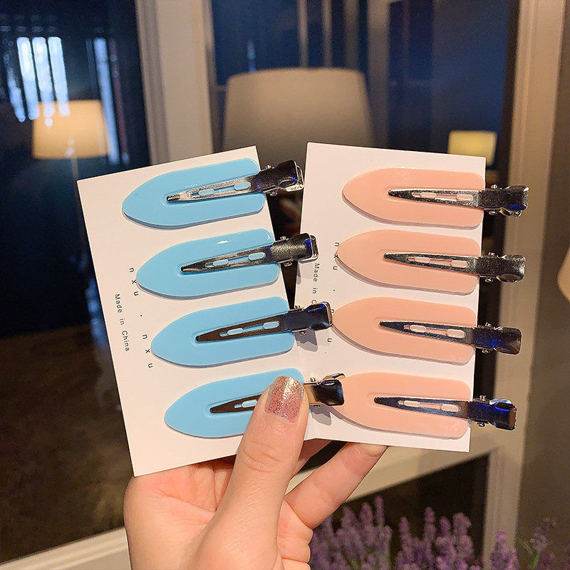 Clip japonés y coreano de ins Bangs Xiao Zhan Ouyang Nana mismo estilo de horquilla sin costura mujer estudiante lindo clip de tocado de horquilla