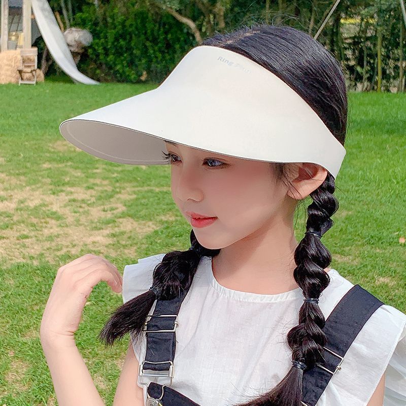儿童无痕防晒帽亲子款空顶帽女童夏季防紫外线户外太阳遮阳帽轻盈|undefined