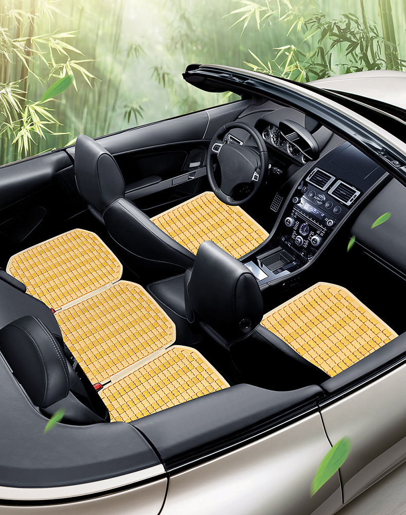 Summer car bamboo mat anti-slip seat cushion, summer office home seat pad, car cooling seat cushion
