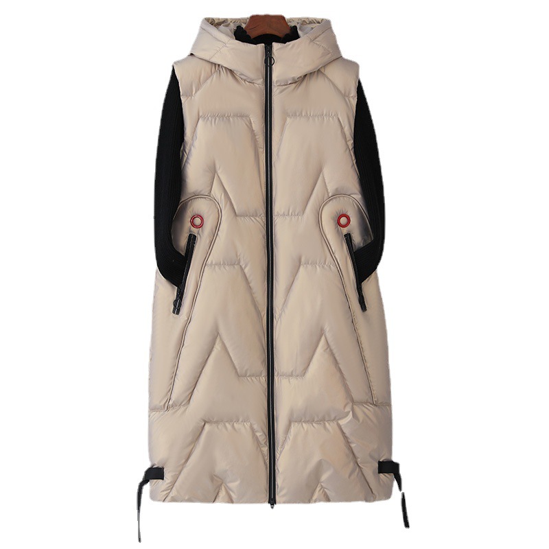 Damenbekleidung Neue Wintermäntel Baumwolljacke Lange Weste Damen Herbst- und Wintermode Mit Kapuze Stil Lässige Weste Jacke_voghion.com