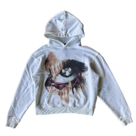 Men's Clothing American Retro Spoof Teeth Eye Print New Autumn And Winter Plus Velvet Hooded Sweatshirt Hoodie Men And Women_viptrois.com