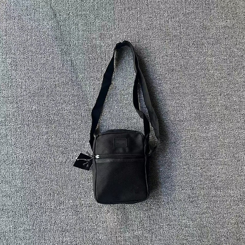 Trendy Cross-border E-commerce Personalized Canvas Shoulder Bag Men's and Women's Vertical Tooling Style Mobile Phone Bag Street Casual Crossbody Bag