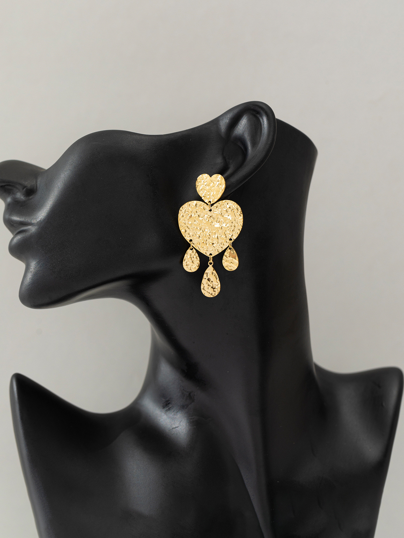 1 Pair Elegant Lady Modern Style Leaf Flower Plating 316 Stainless Steel  18K Gold Plated Drop Earrings display picture 8