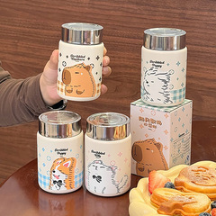 カピバラ保温カップ小型携帯ポケット小コップ携帯316ステンレス小容量学生コップ
