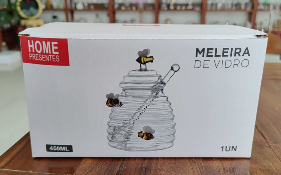 Glass storage system, syrup for home use, storage box, spoon