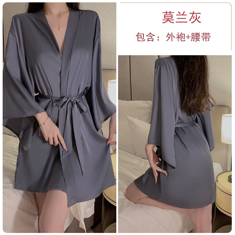 Комплект пижамы из кружева, ночной халат и robe, женское ночное белье, размер One-size и размеры M–XXXL