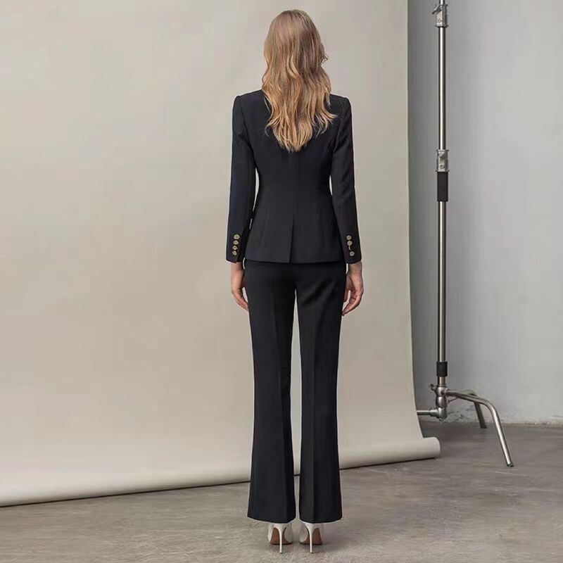 Black Professional Suit Set for Women 2026 Spring and Autumn New Style Casual Elegant Goddess Style High-End Workwear
