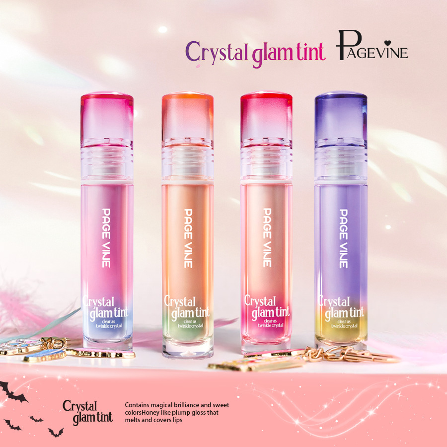 Transfronterizo PAGE VINE espejo de cristal lubricante labial, miel de agua de luz, lápiz labial puro, esmalte labial sin taza de comercio exterior