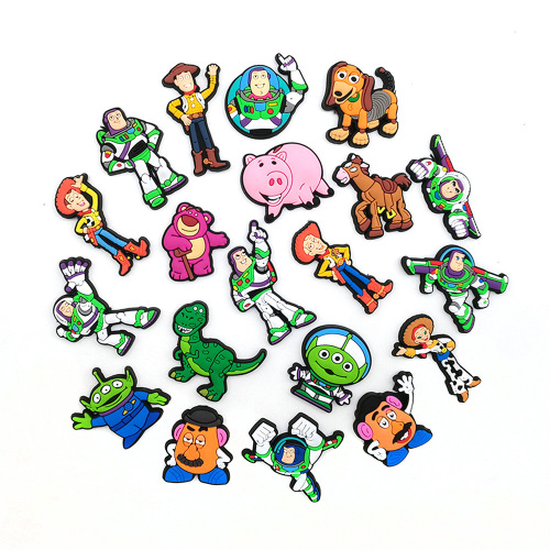 20 Cartoon Buzz Lightyear Crocs Shoes Flower Shoe Buckle Toy Story Shoes Decorative Buckle Soft Glue Removable