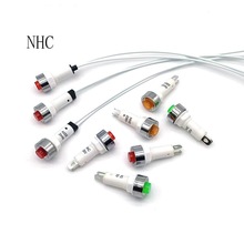 电源工作小型信号灯NHC DC24V DC12VAC220V 指示灯安装孔10mm带线