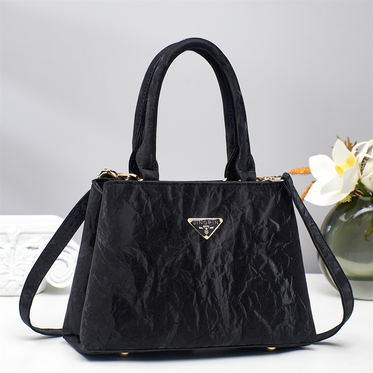 Bolso de gran capacidad Bolso femenino de moda Bolso de madre de mediana edad Bolso bandolera de un solo hombro atmosférico de alta gama