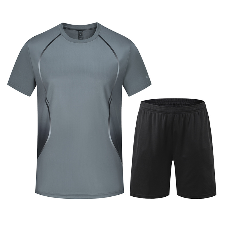 Traje de ropa deportiva Camiseta de manga corta de verano de secado rápido y transpirable Pantalones cortos de entrenamiento de baloncesto para correr por la mañana Ropa de gimnasio 680