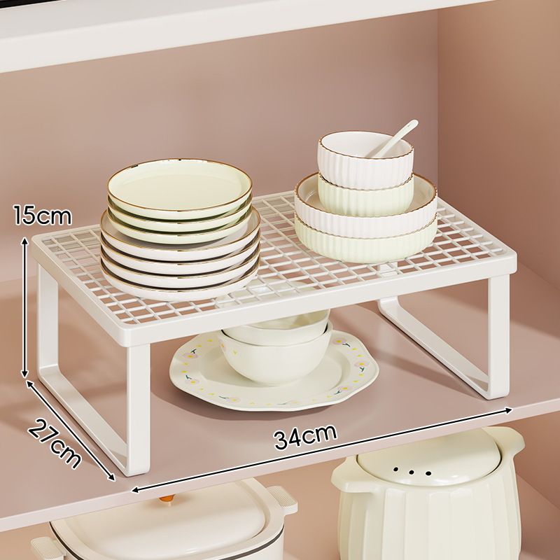 Estante Organizador Multicapa de Vajilla de Hierro Multifuncional para Cocina image 17