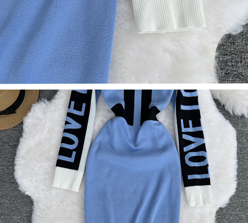 Abbigliamento Donna Abito in maglia elastica e stampata_voghion.com