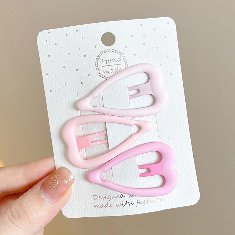 Horquilla de color dopamina, clip de pico de pato de cabello roto coreano femenino, horquilla de sentido avanzado y2k, clip lateral con flequillo, tocado