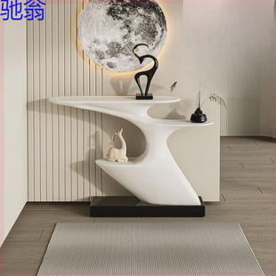 8WK Step by Step Rising Entrance Table Art Light Luxury High-end Entrance Entrance Cabinet Modern Simple Display Table Home Entrance