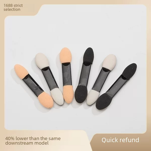 Factory direct Korean double head color latex Cotton Eye Shadow Stick New Beauty Eye Shadow Brush tools wholesale