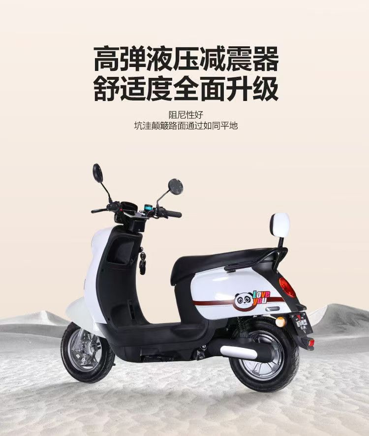 Eyelash Turtle Electric Motorcycle 60V Two-Wheel Electric Bicycle Available for Cross-Border Supply to Southeast Asia E-Bike Factory