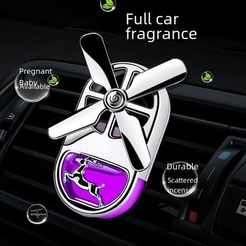 【Cross-border】New Car Perfume with Deer Design for Peaceful Journey, Car Air Freshener, Air Conditioning Vent Decorative Interior Accessory