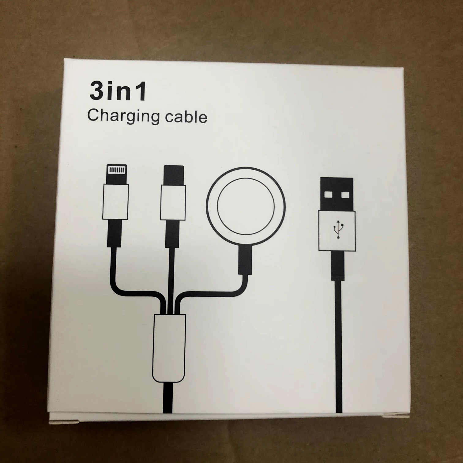 Akıllı Saat Şarj Kablosu Manyetik Emişli Üçü Bir Arada Apple iPhone iWatch Saat Uyumlu Bir-üçe Kablosuz Şarj Veri Kablosu
