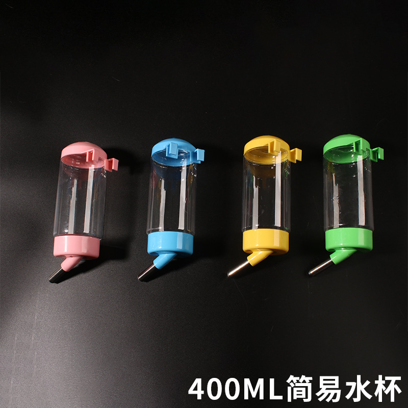 Taza de agua para mascotas, botella de agua para conejo, perro, gato, taza de agua potable, alimentador de agua, tipo de suspensión automática para perros