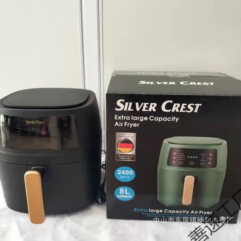 Cross-Border English 8 Large-Capacity Multi-Functional Air Fryer Household Smart Touch Screen Lcd Air Fryer Dropshipping