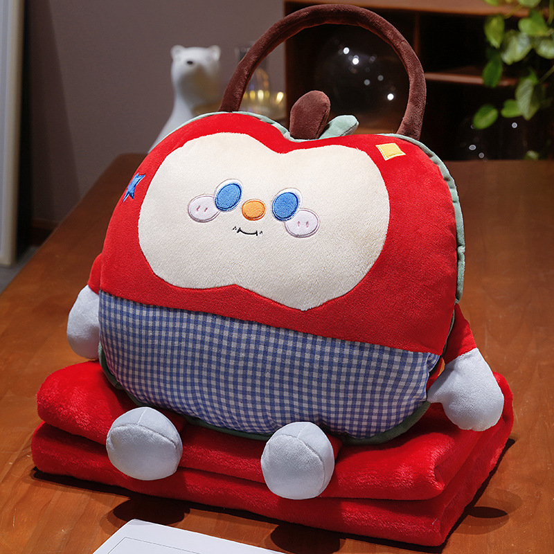 Manzana de dopamina almohada de mano manta siesta de oficina 2 - en - 1 niñas dormir colchón cojín de coche
